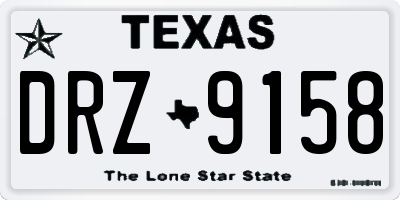 TX license plate DRZ9158
