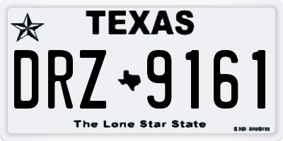 TX license plate DRZ9161