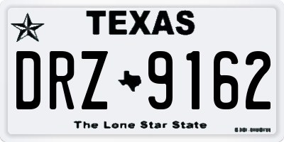 TX license plate DRZ9162