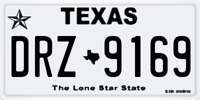 TX license plate DRZ9169