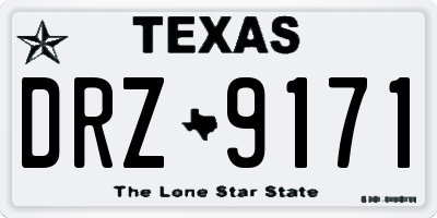 TX license plate DRZ9171