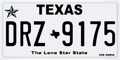 TX license plate DRZ9175