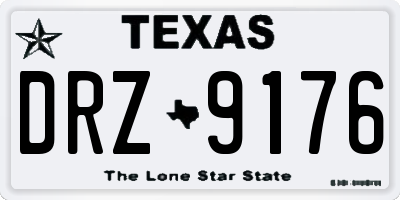 TX license plate DRZ9176