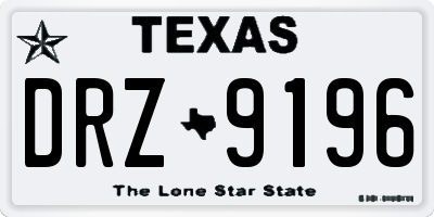 TX license plate DRZ9196