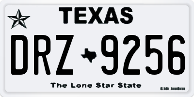 TX license plate DRZ9256
