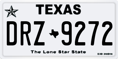 TX license plate DRZ9272