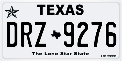TX license plate DRZ9276