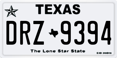 TX license plate DRZ9394