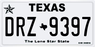 TX license plate DRZ9397