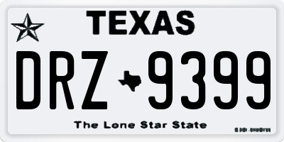 TX license plate DRZ9399