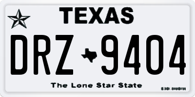 TX license plate DRZ9404