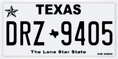 TX license plate DRZ9405