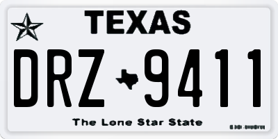 TX license plate DRZ9411