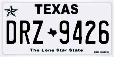 TX license plate DRZ9426