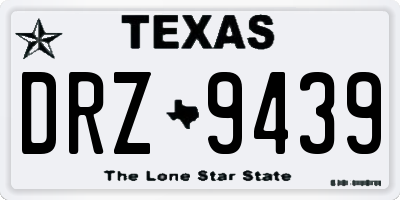 TX license plate DRZ9439