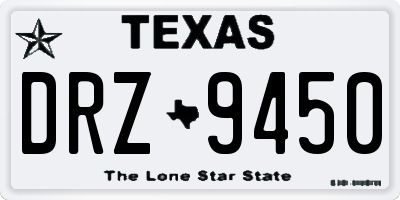 TX license plate DRZ9450
