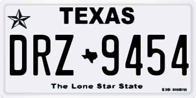 TX license plate DRZ9454