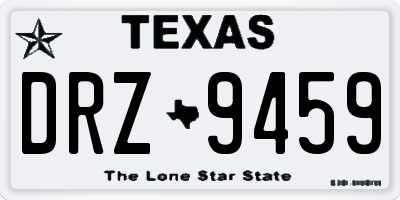 TX license plate DRZ9459