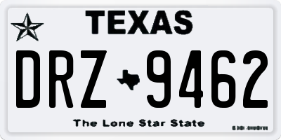 TX license plate DRZ9462