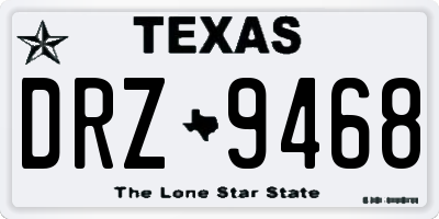 TX license plate DRZ9468