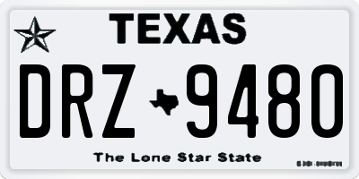 TX license plate DRZ9480