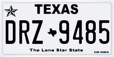 TX license plate DRZ9485