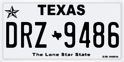 TX license plate DRZ9486