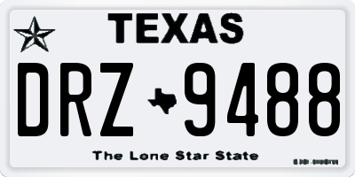 TX license plate DRZ9488