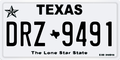 TX license plate DRZ9491