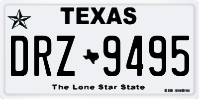 TX license plate DRZ9495