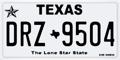 TX license plate DRZ9504