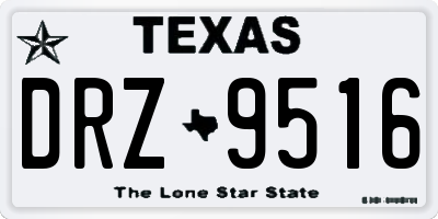 TX license plate DRZ9516