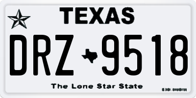 TX license plate DRZ9518