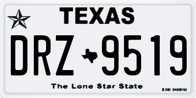 TX license plate DRZ9519