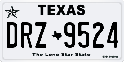 TX license plate DRZ9524