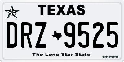 TX license plate DRZ9525