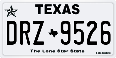 TX license plate DRZ9526