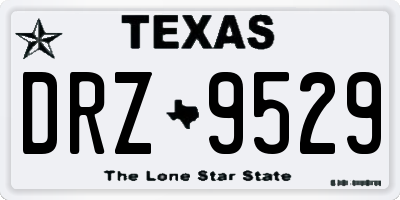 TX license plate DRZ9529