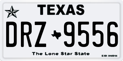 TX license plate DRZ9556