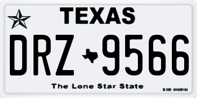 TX license plate DRZ9566