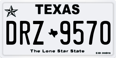 TX license plate DRZ9570