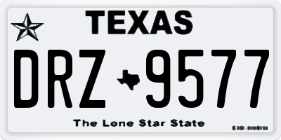 TX license plate DRZ9577