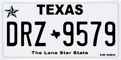 TX license plate DRZ9579