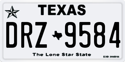 TX license plate DRZ9584