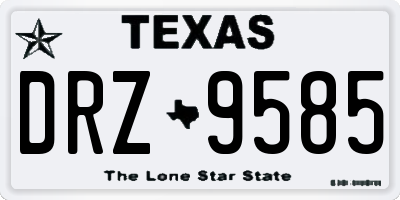TX license plate DRZ9585
