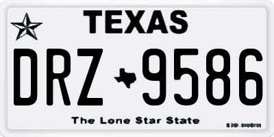 TX license plate DRZ9586
