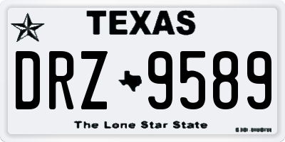 TX license plate DRZ9589