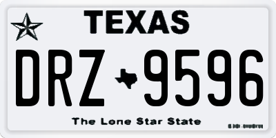 TX license plate DRZ9596