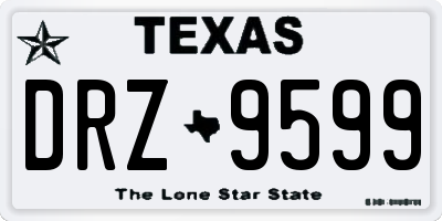TX license plate DRZ9599