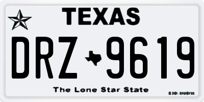 TX license plate DRZ9619
